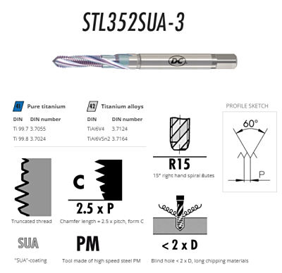 STL352SUA-3 丝锥